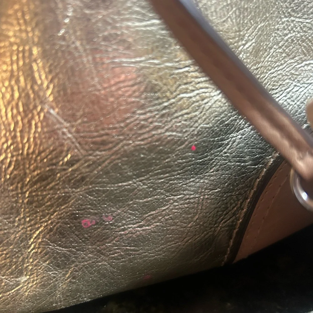 Coach Gold Metallic Tote Bag - Picture 6 of 9
